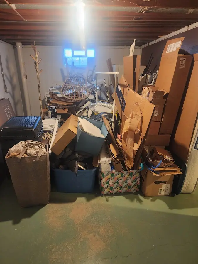 Roll-off dumpster container at job site for 2 Yard Dumpster Rental in McAlester